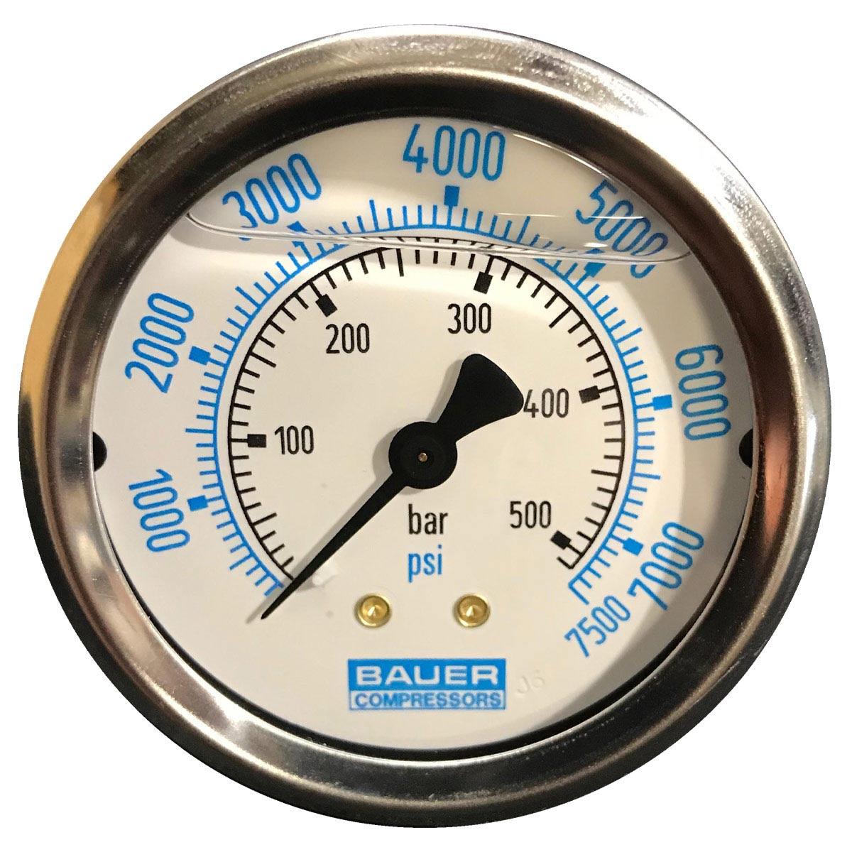 GAG-0009W 0-7500PSI CBM Gauge U-CLAMP | Liquid Filled 2.5